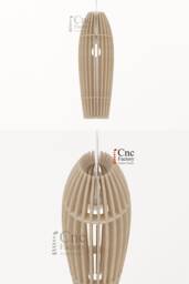 Roma Pendant Lamp Diy Template Plywood 3D Model - PDF & Svg - thumbnail 1