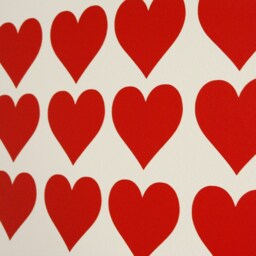 Pretty Heart Vinyl Wall Art Decals/stickers - Various Colours & Sizes - thumbnail 3