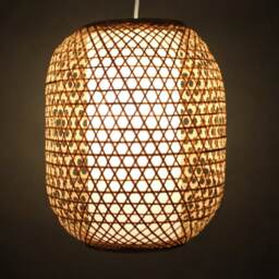 Bamboo Pendant Light Natural Woven Lamp Shade - thumbnail 2