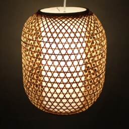 Bamboo Pendant Light Natural Woven Lamp Shade - thumbnail 3