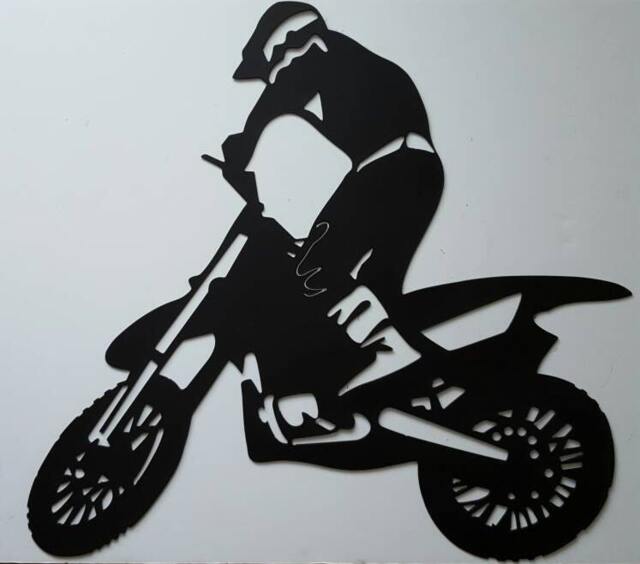 Dirtbike Metal Wall Decor. Dirtbike. Christmas Or Birthday Gift. Motorcyle Home - image 1