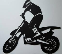 Dirtbike Metal Wall Decor. Dirtbike. Christmas Or Birthday Gift. Motorcyle Home - thumbnail 1
