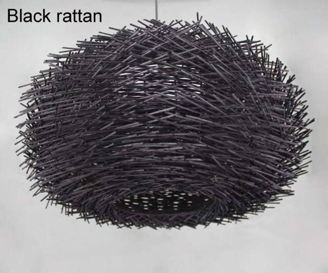 Handmade Rattan Pendant Light, Wicker Ceiling Lighting Fixture, Island Hanging Light - image 1