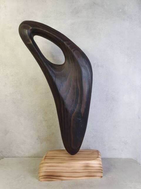 Scultura Del Tavolo in Legno Bruciato Con Tecnica Yakisugi E Filosofia Wabi-Sabi Dello Scultore Dean Marino - image 1