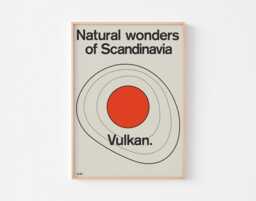 Vulkan/Volcano Poster Print - Natural Wonders Of Scandinavia Moderna Museet Mid Century Modern Yayoi Kusama 20-40% Off + Free Shipping - thumbnail 1