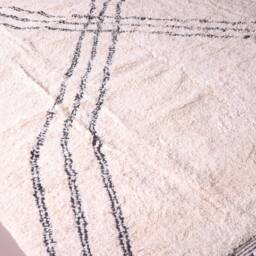 Luxurious Beni Ourain Rug - Minimalist Criss-Cross Design Moroccan Custom Size Berber Handmade Area - thumbnail 2