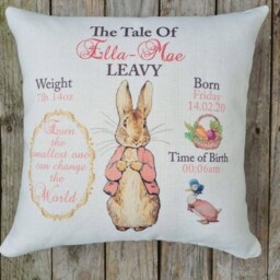 Peter/Flopsy Rabbit Personalised Keepsake Gift For Christening, Newborn, Birthdays. Godchild, Grandchild, Niece Or Nephew - thumbnail 2