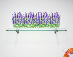 Lavender Wall Decals Border 2-Set, Decor, Hand-Painted For Tiles, Walls & Furniture, Sticker