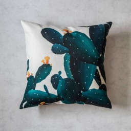 Cactus Pillow Cover, Covers, Throw Pillow, Green Cushion Decorative Gift - thumbnail 1