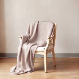 Linen Cotton Waffle Throw Blanket, Stone Washed, 53x81 Inches - thumbnail 4