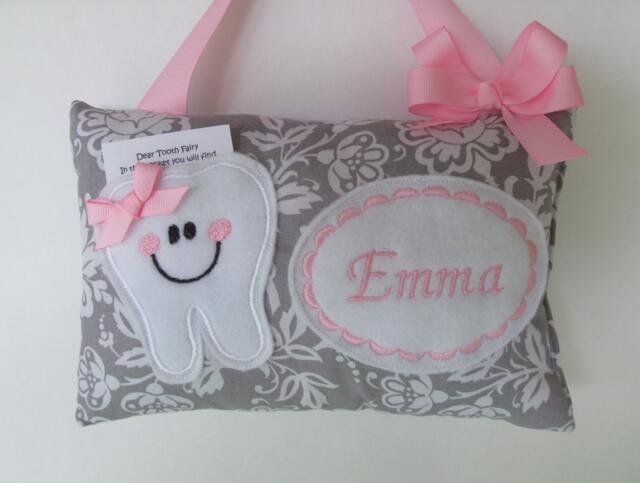 Personalized Tooth Fairy Pillow, Children's Keepsake, Custom Holder, Kids Gift, Gift - image 1