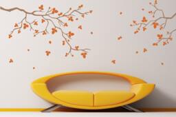 Realistic Natural Tree Branch With Birds Personalized Wall Decals Room Design Tool Nursery Decalisland - Branch Sd 018 - thumbnail 1