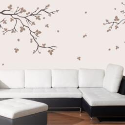 Realistic Natural Tree Branch With Birds Personalized Wall Decals Room Design Tool Nursery Decalisland - Branch Sd 018 - thumbnail 2