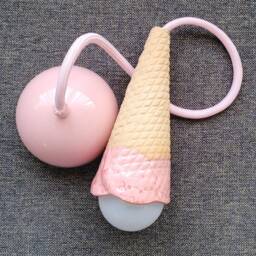 Handmade Ceramic Ice Cream Cone Lamp Unique Home Decor - thumbnail 2