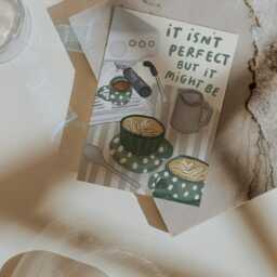 It Isn't Perfect But Might Be Lyrics Wall Print - Olivia Dean Poster Music Art Gifts For Girls Coffee Lovers Morning - thumbnail 3