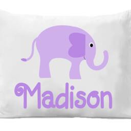 Pink Elephant Personalized Pillow Case, Pillowcase, Bedding, Decor, Girls Bedding - thumbnail 3