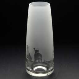 Schnauzer Dog Glass Bud Vase - Etched Engraved Glassware Home & Bar Decor - thumbnail 3