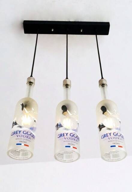 Grey Goose Bottle Kitchen Island Chandelier - Ceiling Lamp Light - image 1