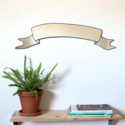 Ribbon Banner Mirror/Handmade Wall Scroll Art Decor Modern - thumbnail 1