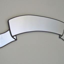 Ribbon Banner Mirror/Handmade Wall Scroll Art Decor Modern - thumbnail 2