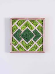 "Geometric Moss Wall Art 16""x16" - thumbnail 1