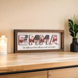Personalized Name Photo Wooden Frame Nursery Decor Custom Baby Keepsake Y94 - thumbnail 3