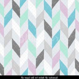 Pastel Chevron Wallpaper, Herringbone Peel & Stick, Fabric Removable Wall Mural, Covering #121 - thumbnail 3
