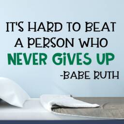 Sports Quote Wall Decal - For Kids Babe Ruth Motivational Sports Locker Room - thumbnail 3