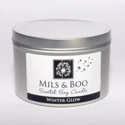 Winter Glow Scented Soy Candle Handmade Spicy Cinnamon Tin Candle - thumbnail 2