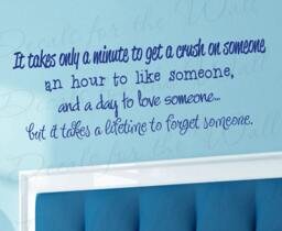 Take Minute Love Lifetime Forget Bedroom Family Wedding Marriage Large Wall Lettering Decal Vinyl Quote Sticker Decoration Art Decor L60 - thumbnail 1