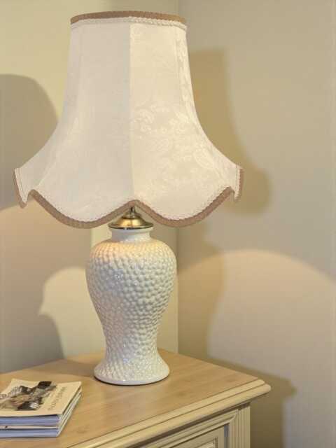 Traditional Ivory Cream Paisley Fabric Lampshade Handmade in The UK For Table & Floor Standard Lamp Shades, Ceiling Lights, Wall Lights - image 1