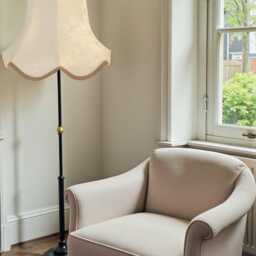Traditional Ivory Cream Paisley Fabric Lampshade Handmade in The UK For Table & Floor Standard Lamp Shades, Ceiling Lights, Wall Lights - thumbnail 3