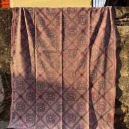 Hand Embroidered Kantha Throw Carpet Style Design, Artisan Crafted Home Decor - thumbnail 3