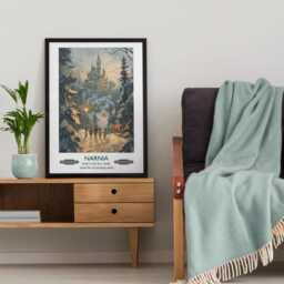 C S Lewis - The Chronicles Of Narnia Lion, The Witch & Wardrobe Literary Travel Poster Classic Children's Literature - thumbnail 2