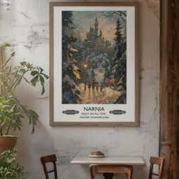C S Lewis - The Chronicles Of Narnia Lion, The Witch & Wardrobe Literary Travel Poster Classic Children's Literature - thumbnail 3