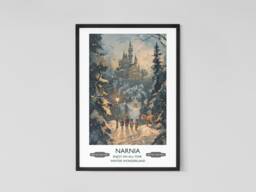 C S Lewis - The Chronicles Of Narnia Lion, The Witch & Wardrobe Literary Travel Poster Classic Children's Literature - thumbnail 1