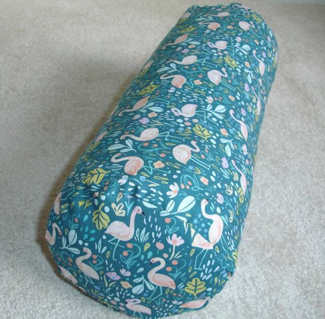 Flamingo Bolster Pillow Cover 6x16 Pink Teal Duck Egg Blue Neck Roll Round Scatter Throw Cushion Sham Case Flamingoes 16x6 40cm - image 1