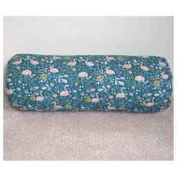 Flamingo Bolster Pillow Cover 6x16 Pink Teal Duck Egg Blue Neck Roll Round Scatter Throw Cushion Sham Case Flamingoes 16x6 40cm - thumbnail 2