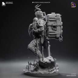 The Courier - Post-Apocalyptic Sci-Fi Fantasy Sam Porter Resin Figure 16K - thumbnail 4