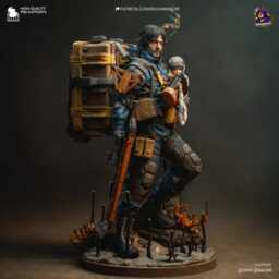 The Courier - Post-Apocalyptic Sci-Fi Fantasy Sam Porter Resin Figure 16K - thumbnail 3
