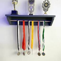 Personalised Trophy Shelf & Medal Holder - Custom Wall Mounted Display Rack With For Medals & Awards Sports, Dance, Gymnastics - thumbnail 2