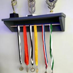 Personalised Trophy Shelf & Medal Holder - Custom Wall Mounted Display Rack With For Medals & Awards Sports, Dance, Gymnastics - thumbnail 3