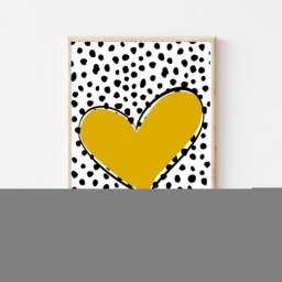 Dalmatian Print Heart - Nursery Kids Children's Bedroom Playroom D??cor Animal Print Lover - thumbnail 3