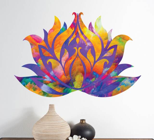 Watercolor Lotus Blossom Wall Decal - image 1