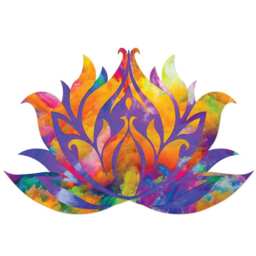 Watercolor Lotus Blossom Wall Decal - thumbnail 2