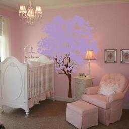 Large Wall Tree Decal Nursery Mural Kids Removable Branches Leaves Custom 1117 - 5 Feet Tall - thumbnail 2