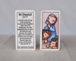 st Daniel Of The Old Testament Patron Saint Block With Gift Bag // Prophet Catholic Toys By Almondrod