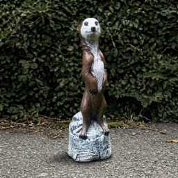 Outdoor Meerkat Statue Concrete Sculpture Cement Animal Decoration Handmade Ornament Front Door Figurine Meerkat Lover Gift - thumbnail 3
