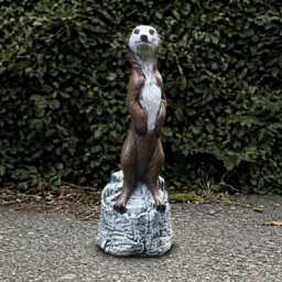 Outdoor Meerkat Statue Concrete Sculpture Cement Animal Decoration Handmade Ornament Front Door Figurine Meerkat Lover Gift - thumbnail 1
