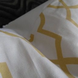 Geometric.yellow. Decor Pillow.pillow Cover.toss Pillow.slipcover.throw Pillows.spring Pillow Cover.key Pattern in Yellow On White - thumbnail 2